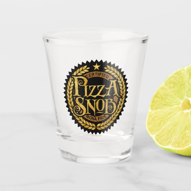 Verre A Shot Pizza Snob - amusant amateur de pizza (Devant)