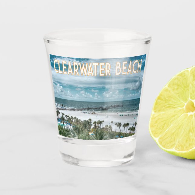 Verre A Shot Plage Clearwater Floride scène de plage (Devant)