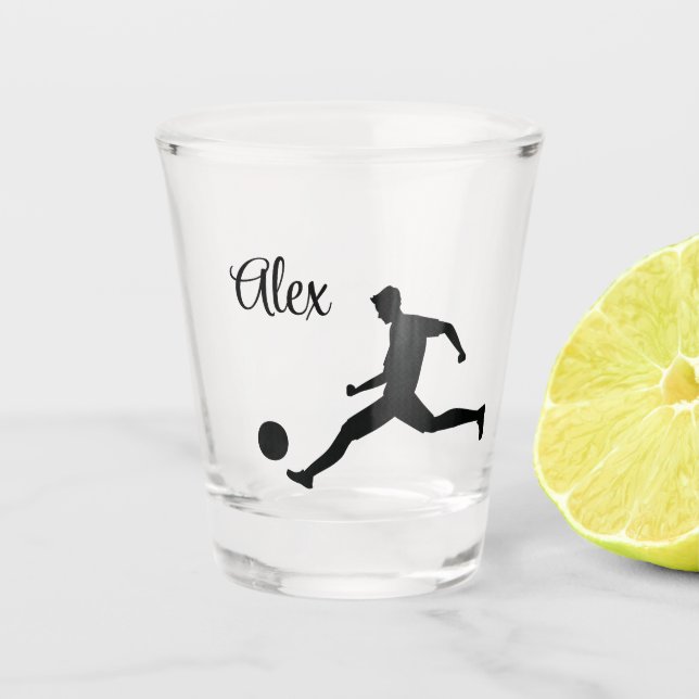 Verre A Shot Playing soccer graphic black (Devant)
