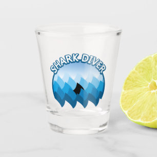 Verre A Shot Plongeur de requins