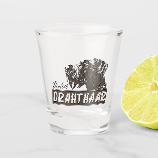Verre A Shot Pointeur À poils durs allemand (Devant)