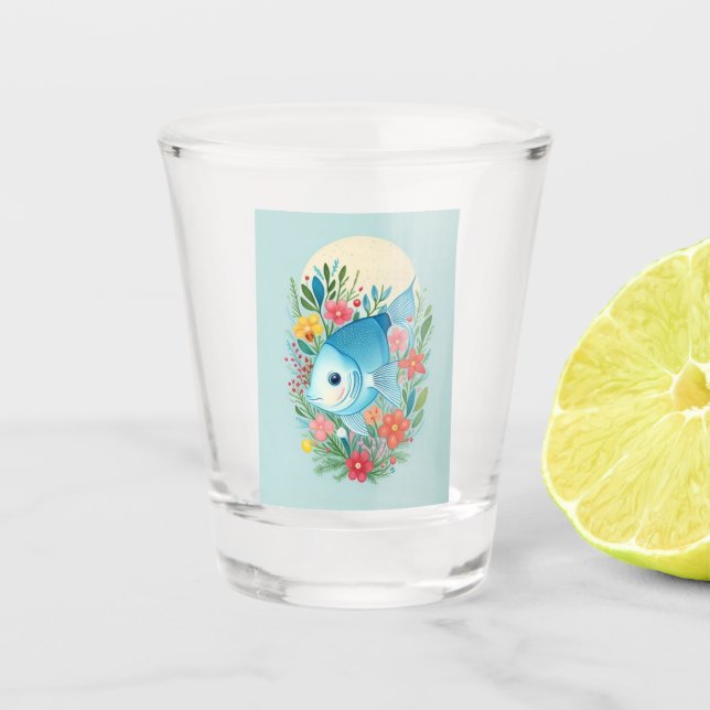 Verre A Shot Poisson mignon (Devant)