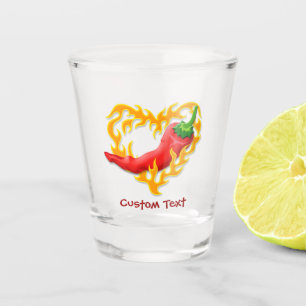 Verre A Shot Poivre chili au coeur de flamme
