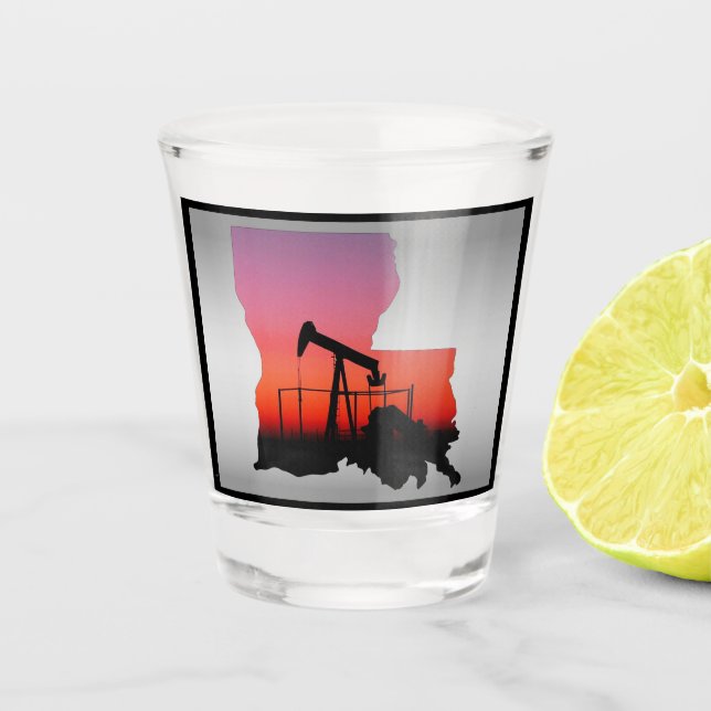 Verre A Shot Pompe de puits d'huile - Forme Louisiane (Devant)