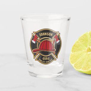 Verre A Shot Pompier NOM Pompier Secourt pompier