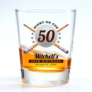 Verre A Shot Pool Billard 50e anniversaire fête