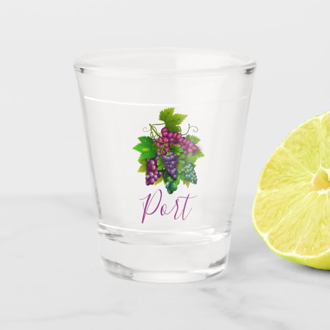 Verre A Shot Port tasting grappe de raisins Portugal Porto (Devant)