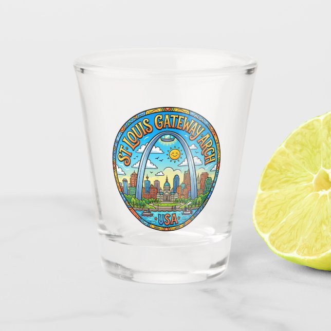 Verre A Shot Porte Monumentale de l'Arche USA (Devant)