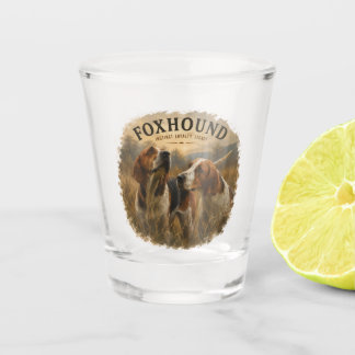 Verre A Shot Portrait de Foxhound – Noble Chien de Chasse