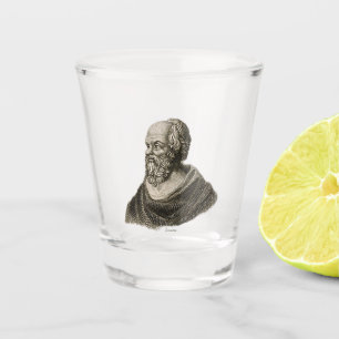 Verre A Shot Portrait du philosophe grec antique Socrates