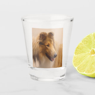 Verre A Shot Portrait d'une colonne de sable brut