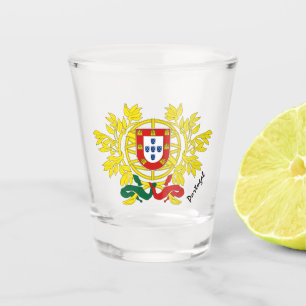 Verre A Shot Portugal & Armoiries portugaises, drapeau / fête