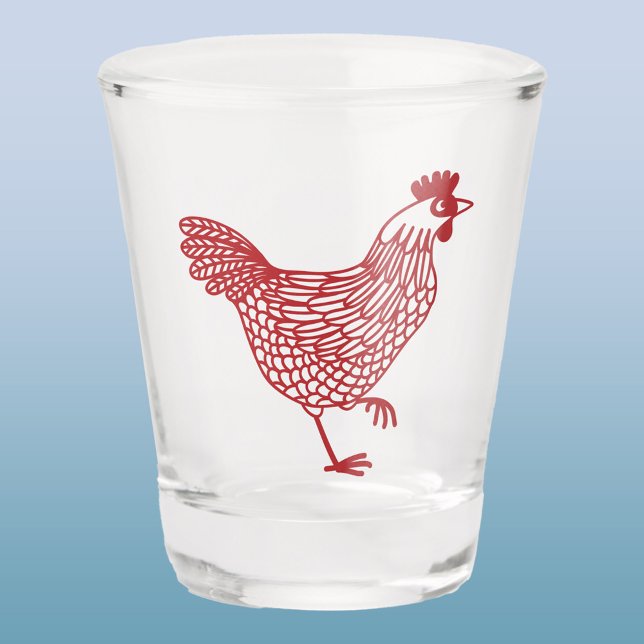 Verre A Shot Poulet Hen Beer (Chicken hen poultry shot glass)
