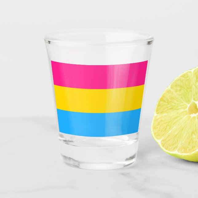 Verre A Shot Pride transexuelle (drapeau panaché) (Devant)