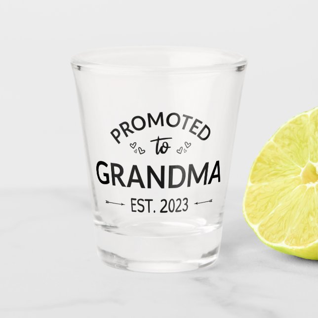 Verre A Shot Promu À Grand-Mère Est. 2023 II (Devant)