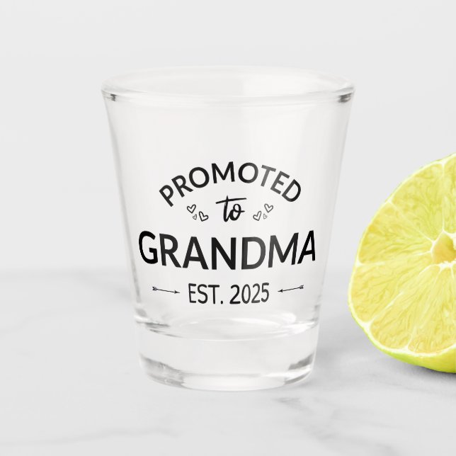 Verre A Shot Promu À Grand-Mère Est. 2025 II (Devant)