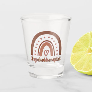 Verre A Shot Psychothérapeute arc-en-ciel bohème Thérapeute