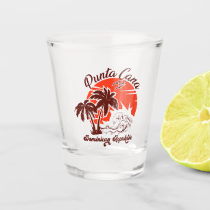Verre A Shot Punta Cana Dominicaine Retro Sunset Souvenir 80s