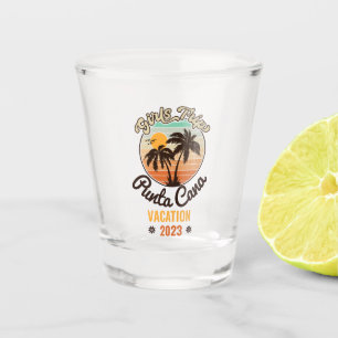 Verre A Shot Punta Cana personnalise Vacation 2023 Retro 60s