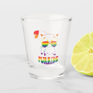 Verre A Shot Purride   Cute chat gay   Lesbienne   Arc en ciel