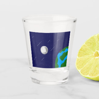 Verre A Shot Puzzle acrylique Espace extérieur Planète et Lune