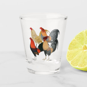 Verre A Shot Quatre Gamecocks