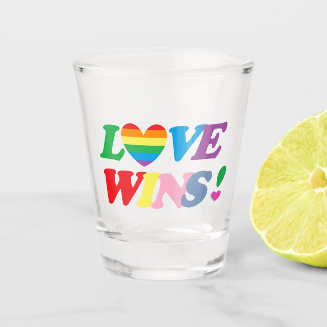 Verre A Shot Rainbow Love Wins LGBT (Devant)