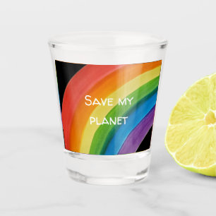 Verre A Shot RAINBOW Sauvegarder ma planète (personnalisable)