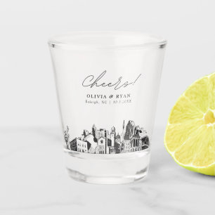Verre A Shot Raleigh Wedding Favoriser les encouragements perso