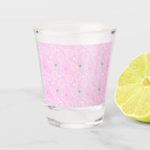 Verre A Shot Raquette de tennis motif rose  