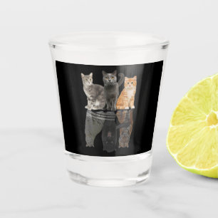 Verre A Shot Réflexion chats Miroir Puma Cheetah Tiger Funny