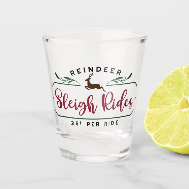 Verre A Shot Reindeer Sleigh Rides (Devant)