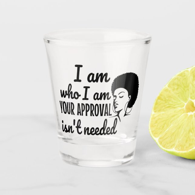 Verre A Shot Reine noire afro-américaine (Devant)