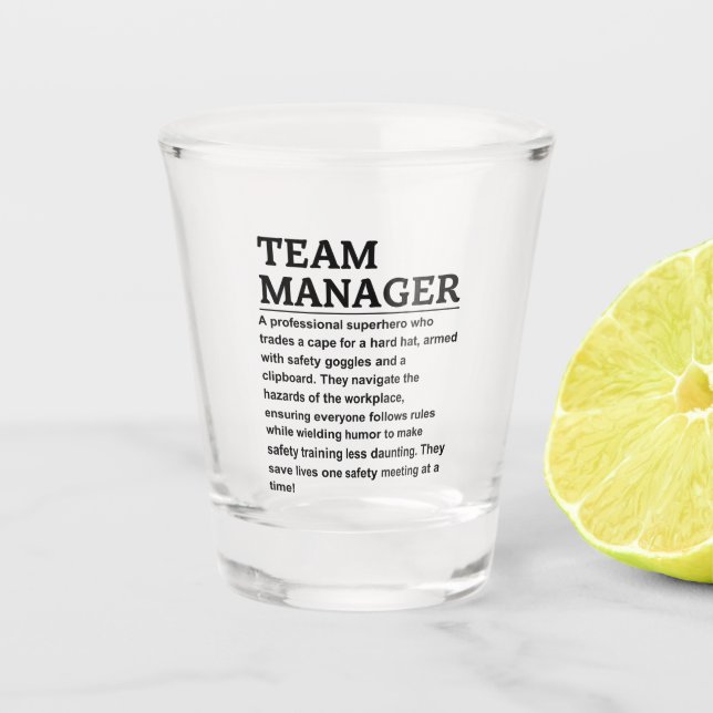 Verre A Shot Responsable de l'équipe (Devant)