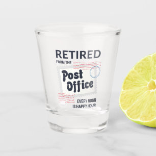 Verre A Shot Retraite des travailleurs de la poste Mailman Funn