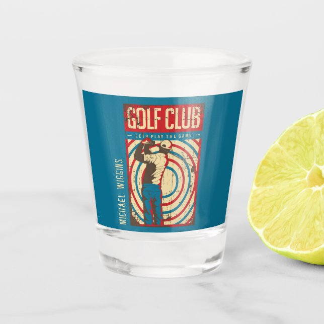 Verre A Shot Retro Golf Club Personnalisé (Devant)