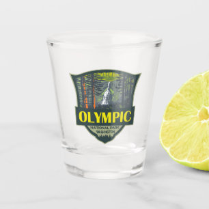 Verre A Shot Retro Illustration du Parc National Olympique
