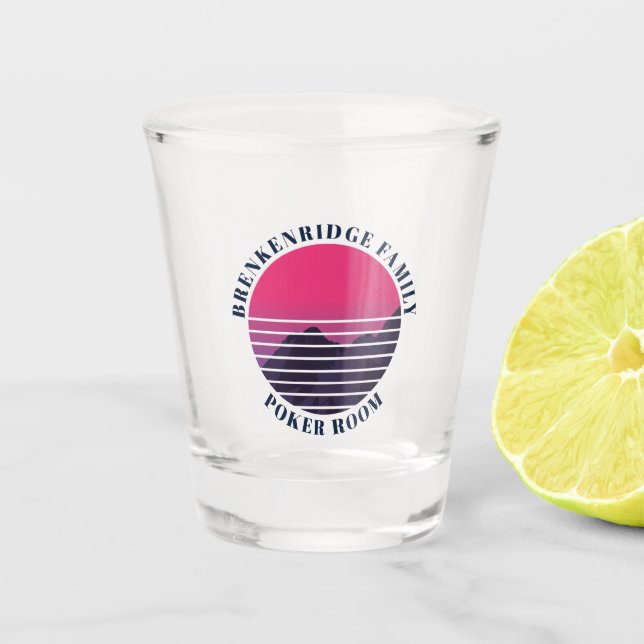 Verre A Shot Retro Sunset Mountains Camping Personnalisé (Devant)
