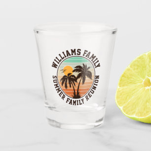 Verre A Shot Réunion en famille Summer Sunset Beach Palmier