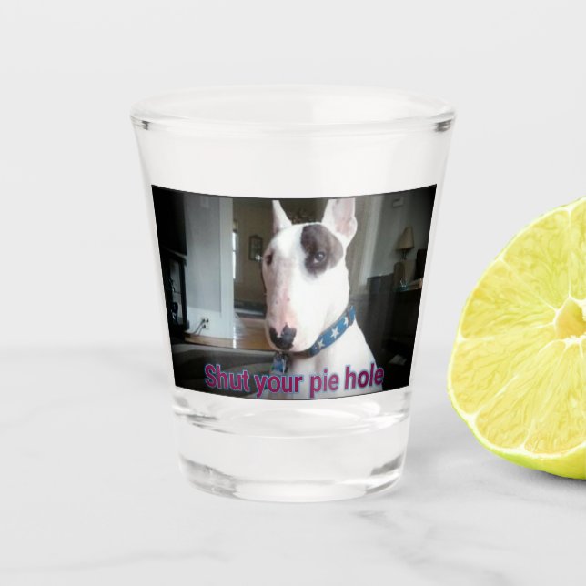 Verre A Shot Rex TV Terrier Fermez votre trou de la tarte vitre (Devant)