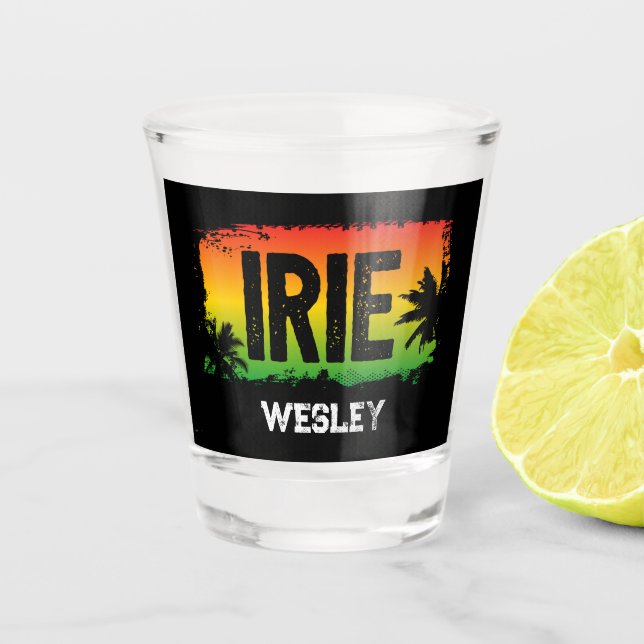 Verre A Shot Rhum tropical jamaïcain IRIE (Devant)