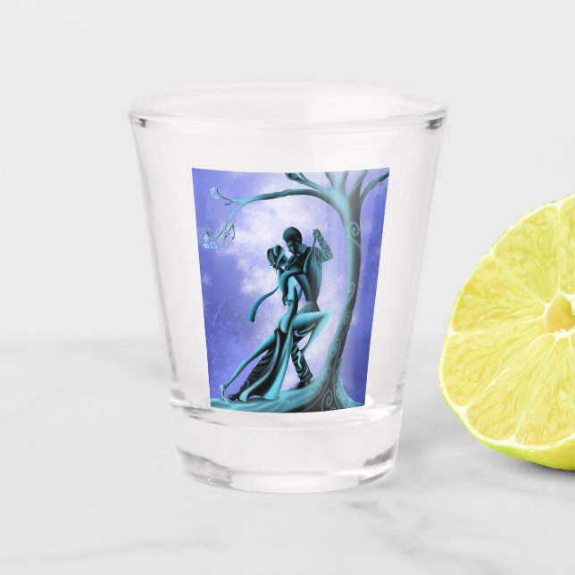 Verre A Shot Romantique Couple Danse le Tango (Devant)