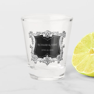 Verre A Shot Romantique, Mariage élégant français encadré