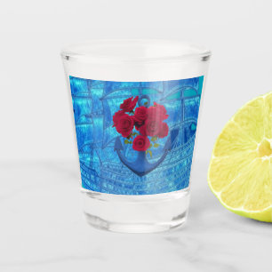 VERRE A SHOT ROSE ANCRE