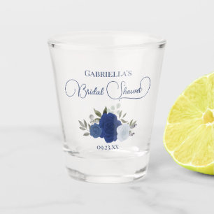 Verre A Shot Roses Bleues Bohème Chic Élégant Shower de Mariée