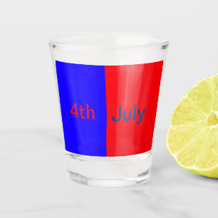 Verre A Shot Rouge noir jour 4 juillet ajouter le texte simple