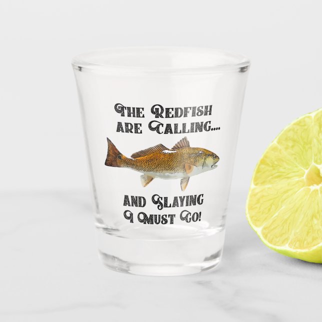 Verre A Shot Rougets communs drôles appelle des poissons de (Devant)