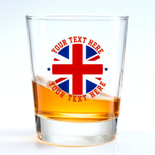 Verre A Shot Royaume-Uni Drapeau Londres Grande-Bretagne