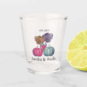 Verre A Shot Russe Automne Bleu rose citrouille mariage