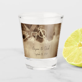 Verre A Shot Rustique Western Brown Horse Mariage